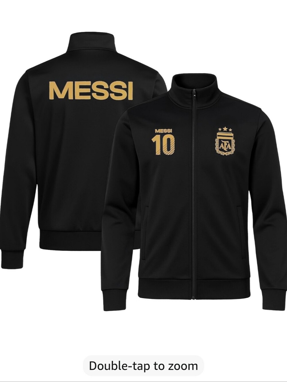 Medium Messi 10 Black & Gold Track Jacket